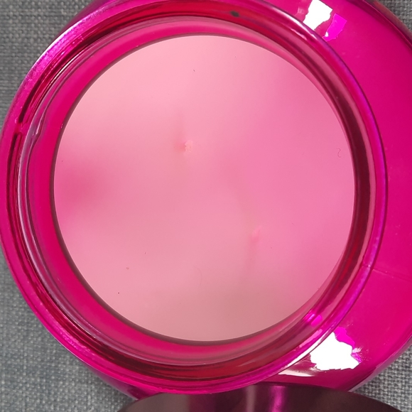 Paradise Orchid Hot Pink Glass Jar Candle 15oz Two Wick True Living - Picture 5 of 5